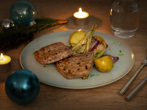 Gegrilde venkel met tonijnsteak_DSC01247