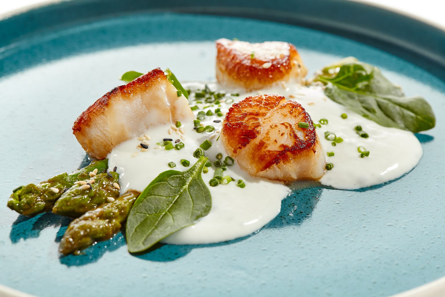 coquilles roomsaus groene asperges